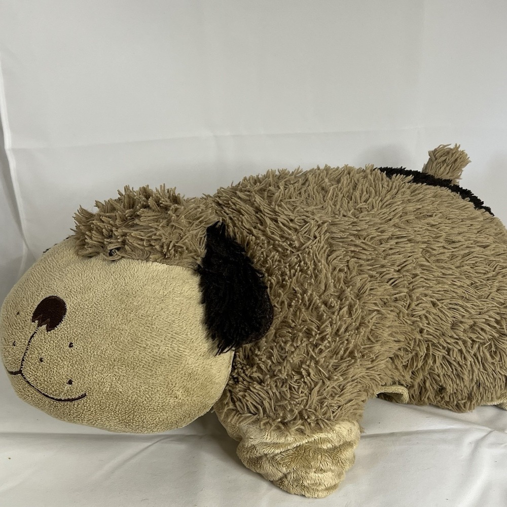 Pillow Pets Brown Dog Plush Fold Out Pillow 18" Ontel 2010 Stuffed Animal Toy
